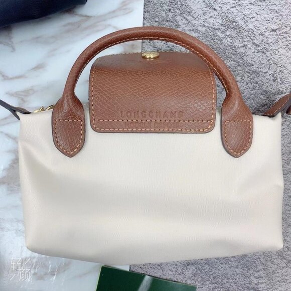 Longchamp Le Pliage XS Mini Tote Shoulder Bag White Handbag Outlet NewJP - Picture 2 of 5